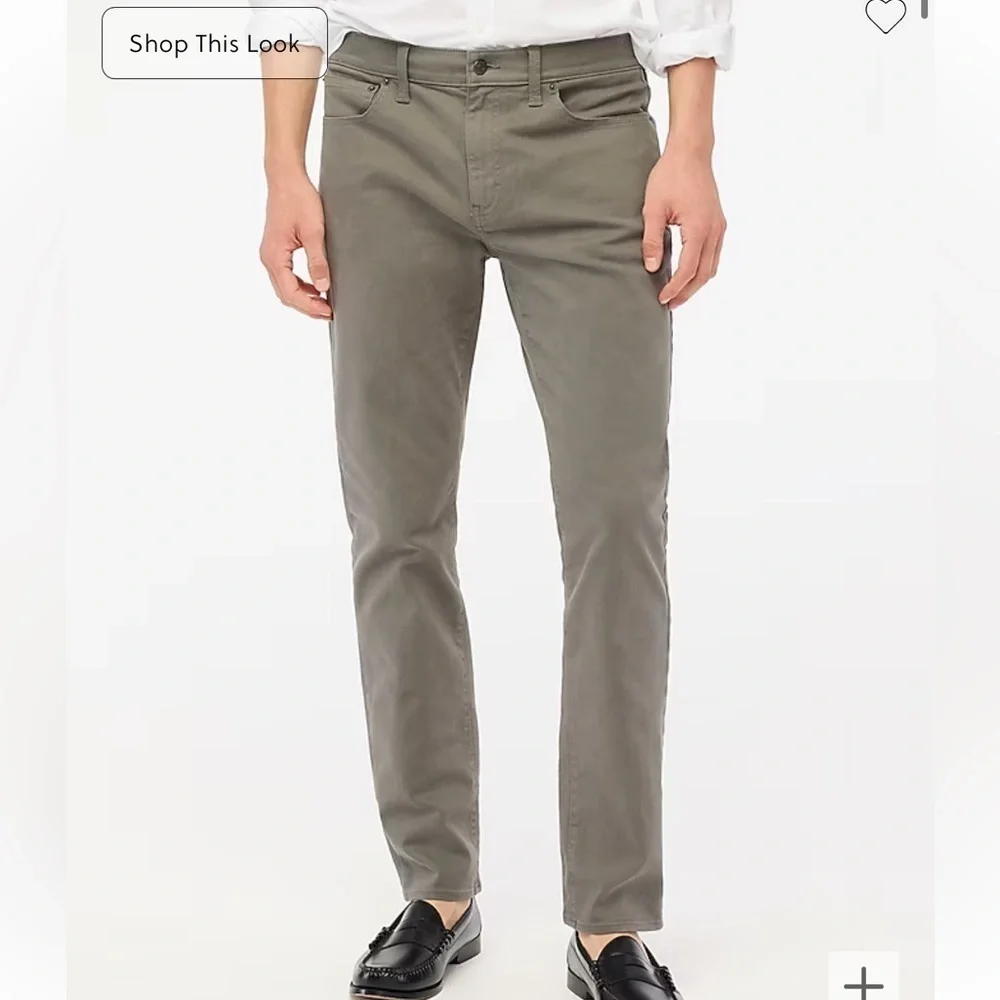 J crew dusty charcoal Slim-fit garment-dyed five-pocket pant